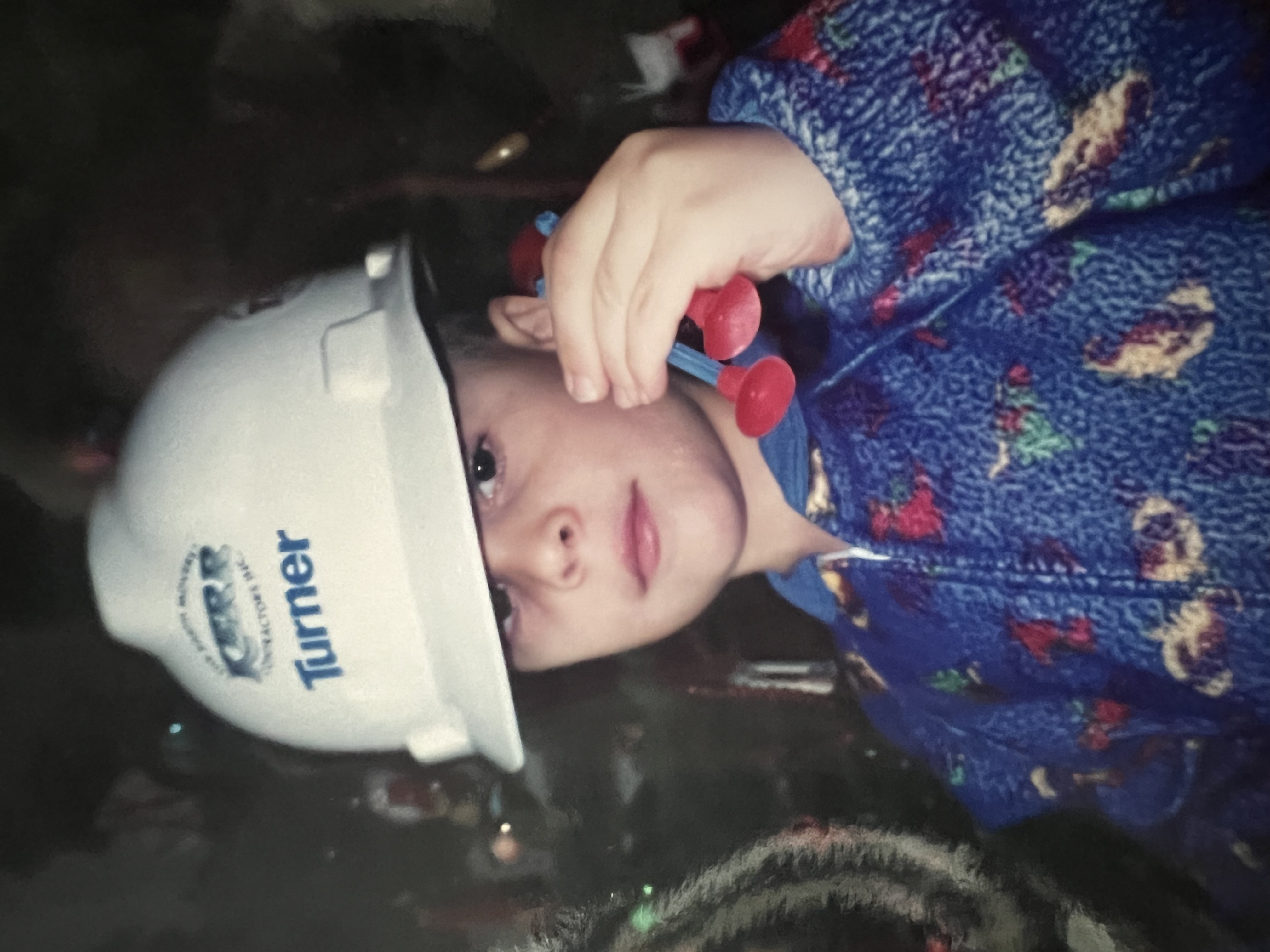 Kid Turner in a hard hat
